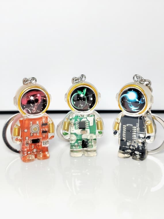 Circuit Board Astronaut Keychain