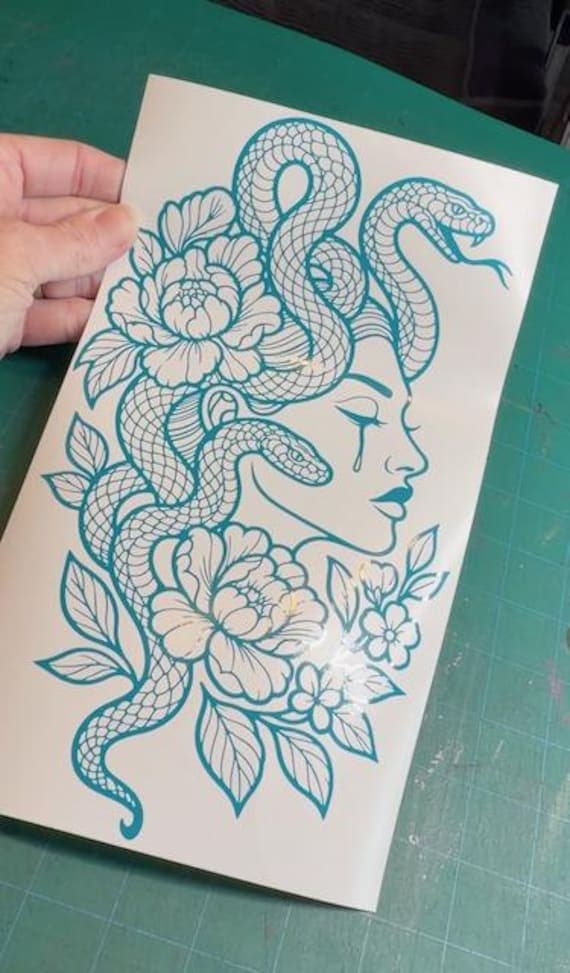 Floral Medusa Flash-Art Decal