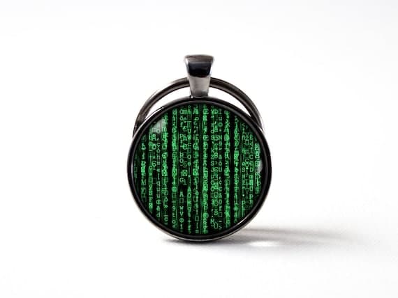 Matrix-Style Code Keychain