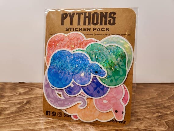 Rainbow Pythons Holographic Sticker Pack (12)
