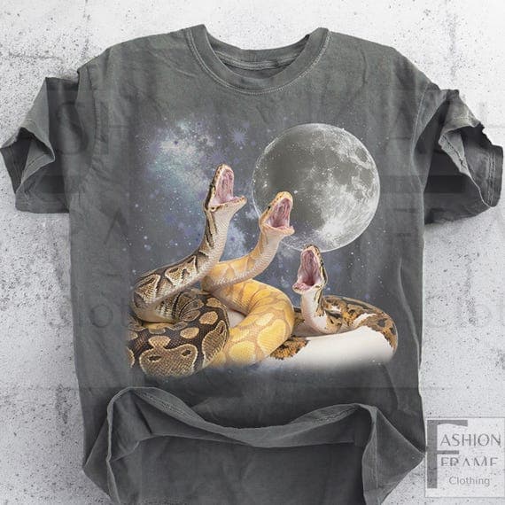 Retro Python Moon Graphic Tee