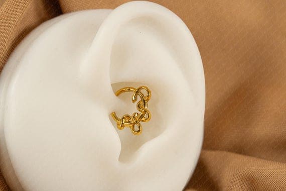 16G Snake Clicker Hoop Earring