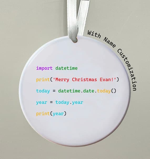 Python Code Christmas Ornament
