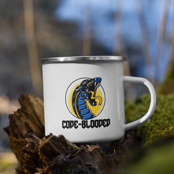 Python — Code Blooded Enamel Mug