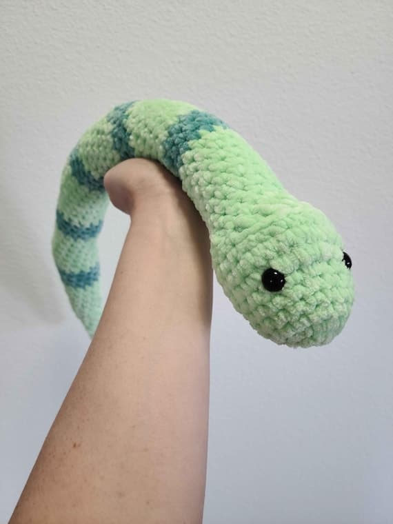 Handmade Crochet Snake Stuffed Animal