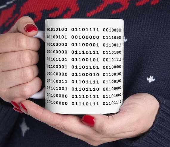 Custom Binary Code Mug