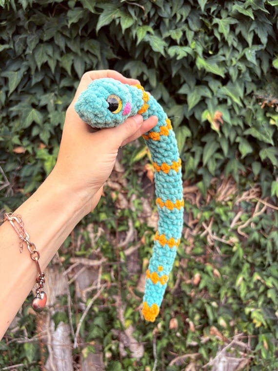 Custom Crochet Garden Snake