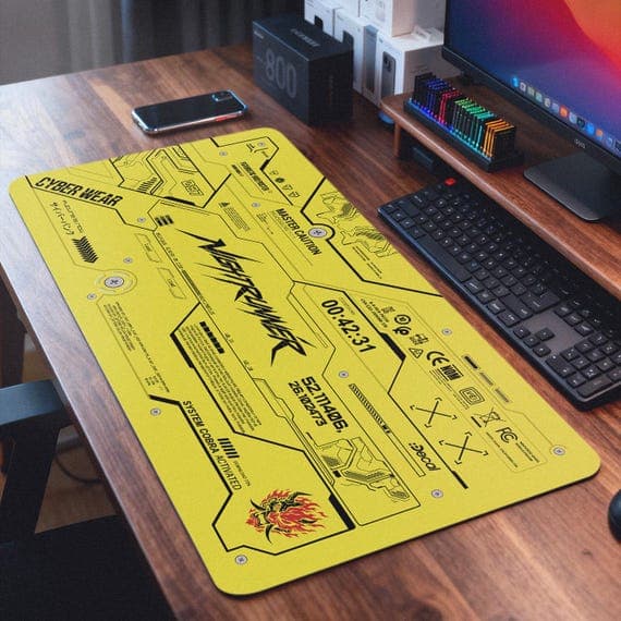 Cyberpunk PU Leather Desk Mat