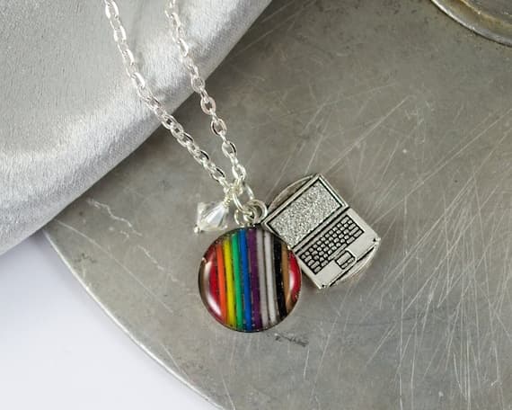 Laptop & Circuit Board Charm Necklace
