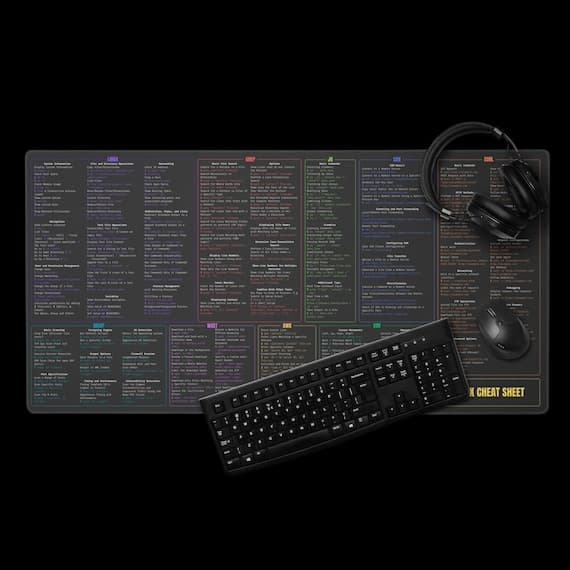 Linux Command Cheat Sheet Mousepad