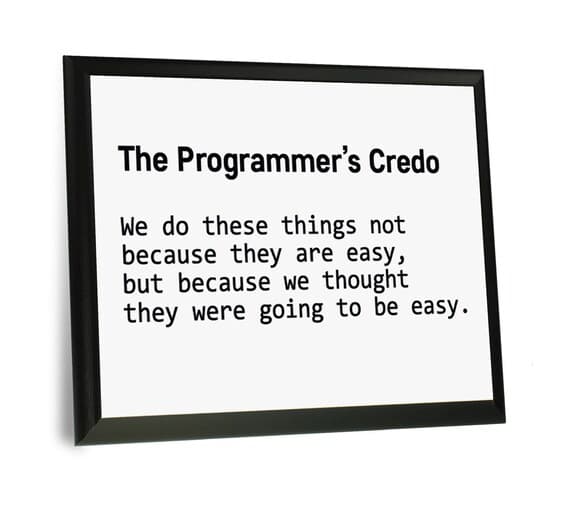 Programmer's Credo Wood Plaque (8x10)